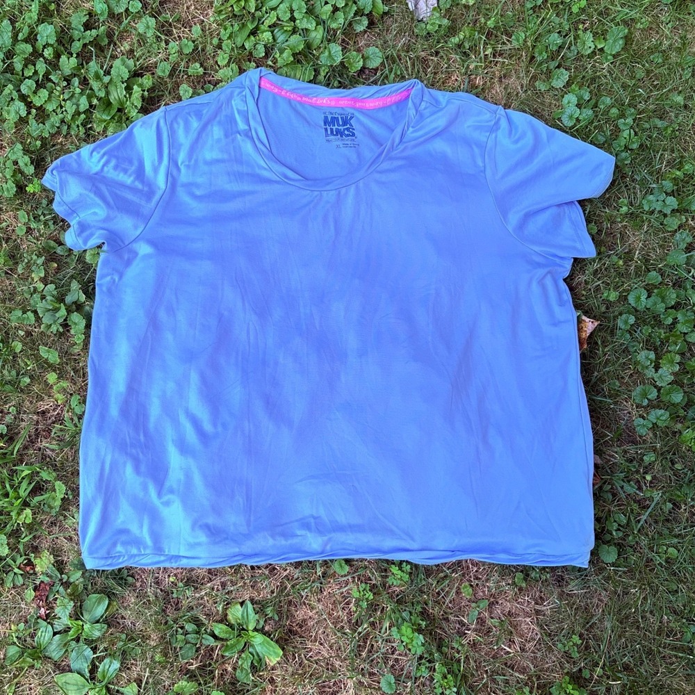 Lavender Athleisure Tee Womens XL Soft Girl Workout Lounge Top